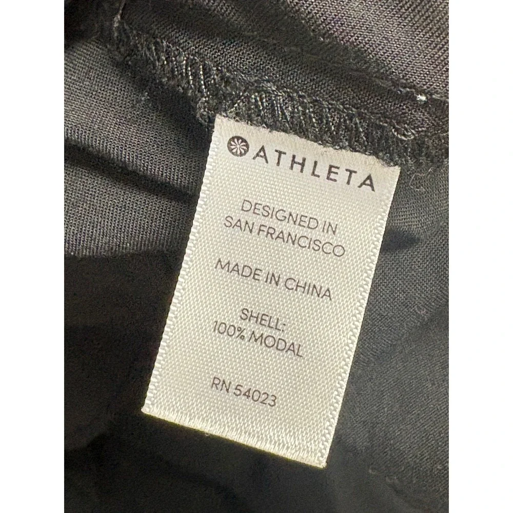 Athleta Dress‎ Women Small Sheer Resort Cover Up Beach Sleeveless Black Pockets